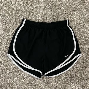 Nike Women's Running Dry Tempo Shorts Black and White Small